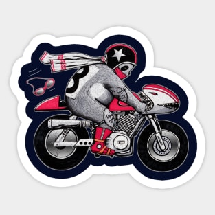 Racer Bear Sticker